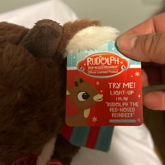 Rudolph Red Nose Reindeer Plush Gemmy Singing Toy Christmas Holiday Light Up - Picture 6 of 10